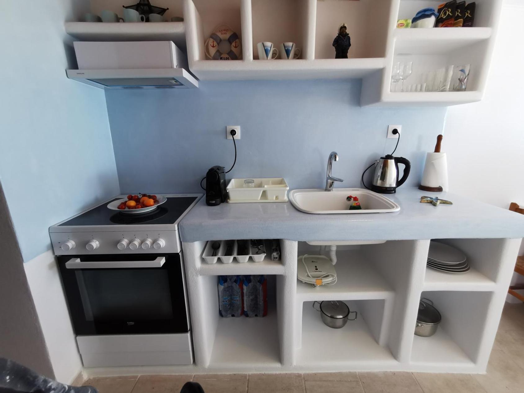 Blue Mare Apartments On The Beach Firopotamos الغرفة الصورة
